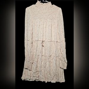 Karlie EUC Size Small Cream Floral Dress Hits A Knee PTP 18